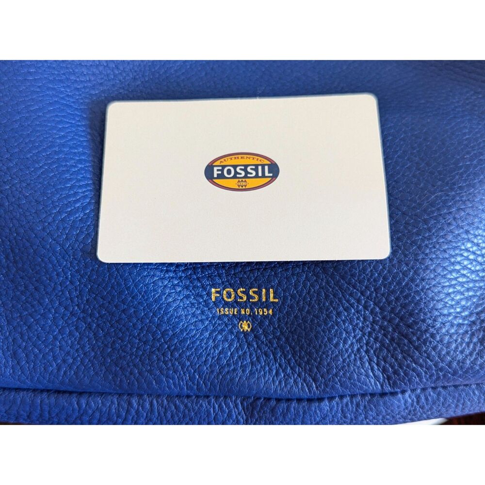 Fossil Royal Blue Leather Crossbody Bag - Picture 15 of 15